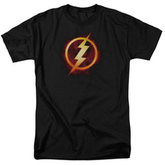 Justice League Of America Flash Title Men's 18/1 Cotton Short-Sleeve T-Shirt