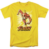 Justice League Of America Flash Yellow Men's 18/1 Cotton Short-Sleeve T-Shirt