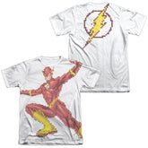 Justice League Of America Flashbit (Front/Back Print) Men's Regular Fit Poly Cotton Short-Sleeve T-Shirt