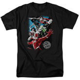 Justice League Of America Galactic Attack Men's 18/1 Cotton Short-Sleeve T-Shirt