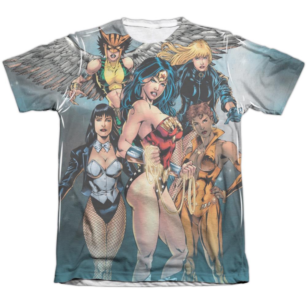Justice League Of America Gals Night Out Men's Regular Fit Poly Cotton Short-Sleeve T-Shirt