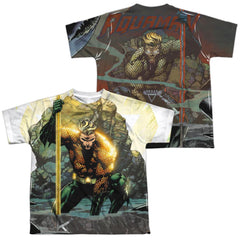 Justice League Of America Good VS Evil (Front/Back Print) Youth Regular Fit Poly Short-Sleeve T-Shirt