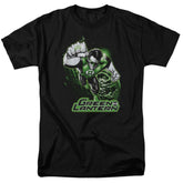 Justice League Of America Green Lantern Green And Gray Men's 18/1 Cotton Short-Sleeve T-Shirt