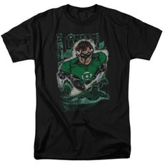 Justice League Of America Green Lantern #1 Distress Men's 18/1 Cotton Short-Sleeve T-Shirt