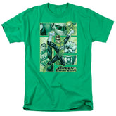 Justice League Of America Green Lantern Panels Men's 18/1 Cotton Short-Sleeve T-Shirt