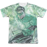 Justice League Of America Green Lightning Men's Regular Fit Poly Cotton Short-Sleeve T-Shirt