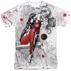 Justice League Of America Harley Sketch Sub Men's Regular Fit Polyester Short-Sleeve T-Shirt
