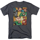Justice League Of America Hero Boxes Men's 18/1 Cotton Short-Sleeve T-Shirt