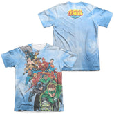 Justice League Of America Heroes Unite Men's Regular Fit Poly Cotton Short-Sleeve T-Shirt