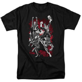 Justice League Of America JLA Explosion Men's 18/1 Cotton Short-Sleeve T-Shirt