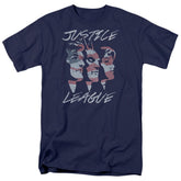 Justice League Of America Justice For America Men's 18/1 Cotton Short-Sleeve T-Shirt