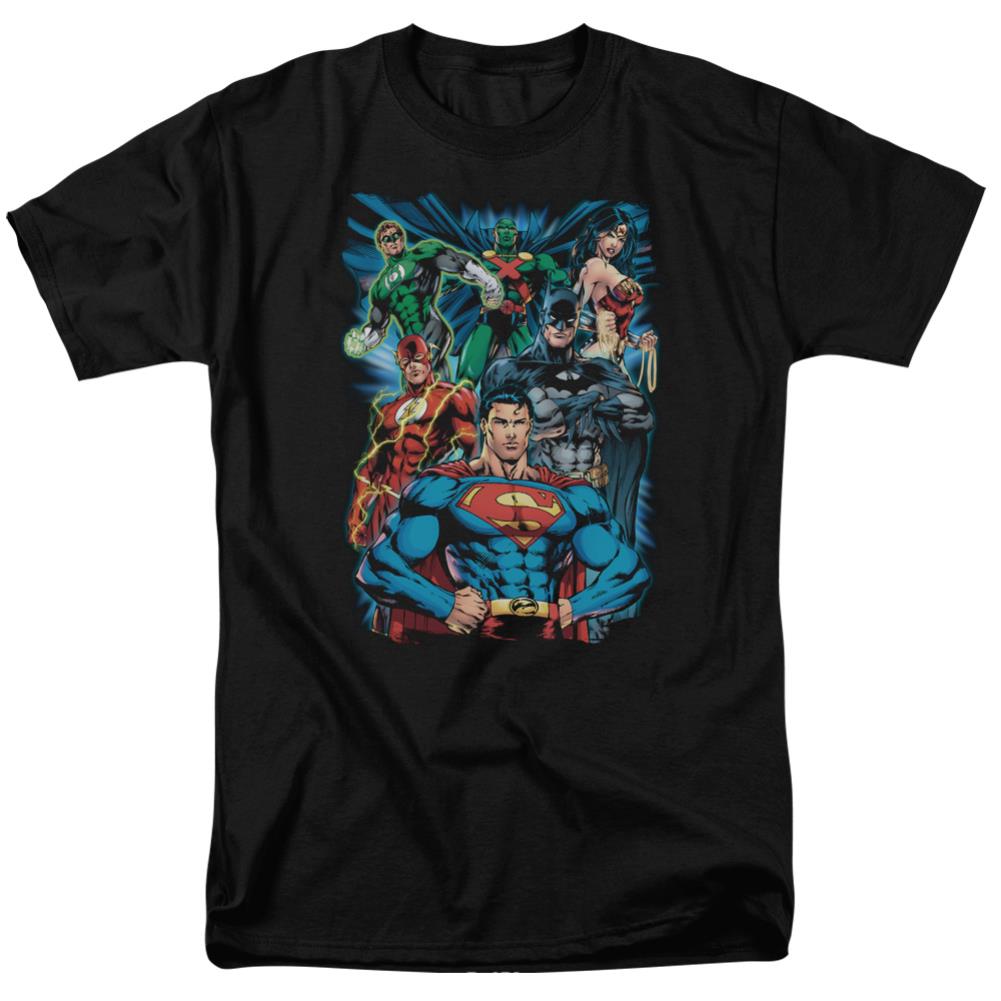 Justice League Of America Justice Is Served Men's 18/1 Cotton Short-Sleeve T-Shirt