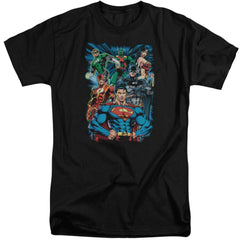 Justice League Of America Justice Is Served Men's 18/1 Tall Cotton Short-Sleeve T-Shirt