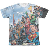 Justice League Of America Justice League Of America Men's Regular Fit Poly Cotton Short-Sleeve T-Shirt