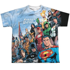 Justice League Of America Justice League Of America Youth Regular Fit Poly Short-Sleeve T-Shirt
