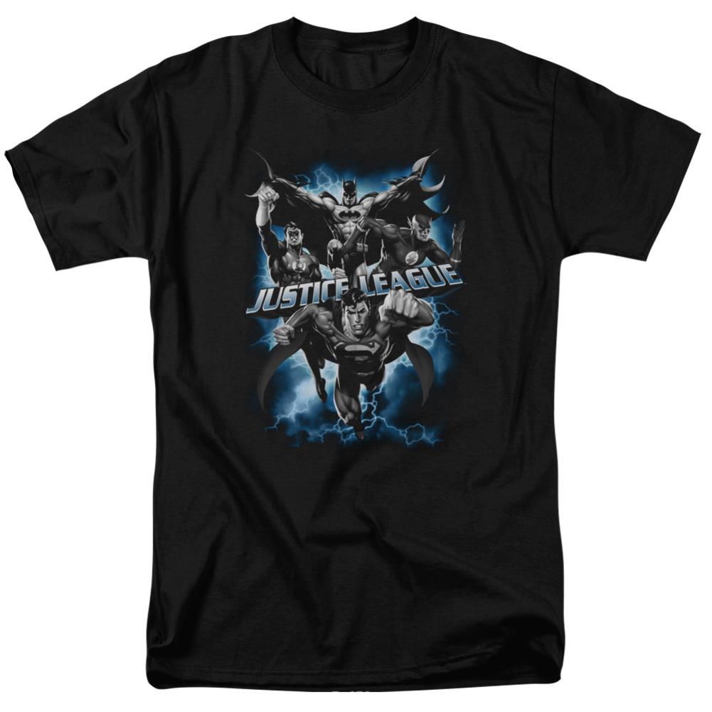 Justice League Of America Justice Storm Men's 18/1 Cotton Short-Sleeve T-Shirt