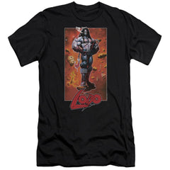 Justice League Of America Lobo Pose Men's Ultra-Soft 30/1 Cotton Slim Short-Sleeve T-Shirt