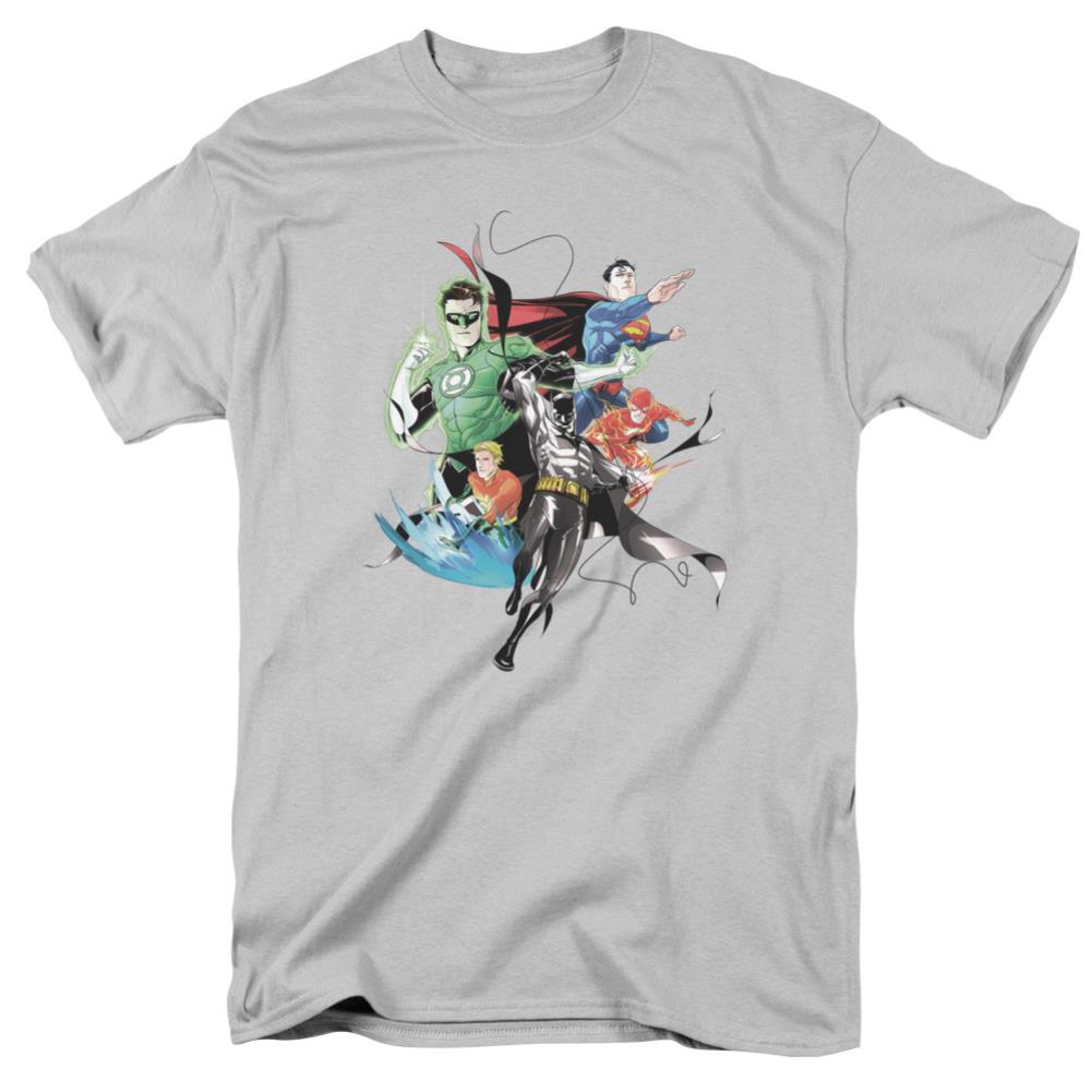 Justice League Of America Mashup Men's 18/1 Cotton Short-Sleeve T-Shirt