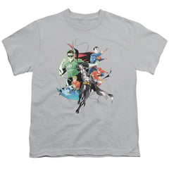 Justice League Of America Mashup Youth 18/1 100% Cotton Short-Sleeve T-Shirt