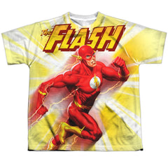 Justice League Of America Motion Blur Youth Regular Fit Poly Short-Sleeve T-Shirt