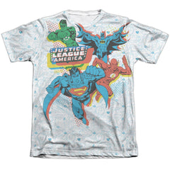 Justice League Of America Off Register Men's Regular Fit Poly Cotton Short-Sleeve T-Shirt