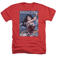 Justice League Of America Princess Of The Amazons Men's 30/1 Heather 60 40 Poly Short-Sleeve T-Shirt
