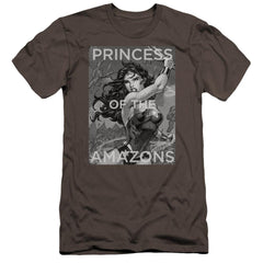 Justice League Of America Princess Of The Amazons Men's Ultra-Soft 30/1 Cotton Slim Short-Sleeve T-Shirt