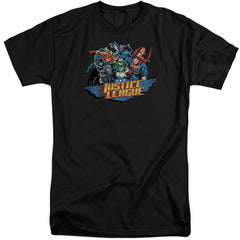 Justice League Of America Ready To Fight Men's 18/1 Tall Cotton Short-Sleeve T-Shirt