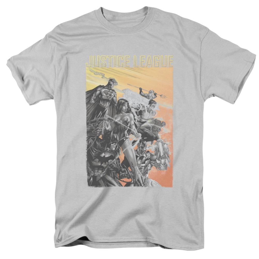 Justice League Of America Red Dawn Men's 18/1 Cotton Short-Sleeve T-Shirt