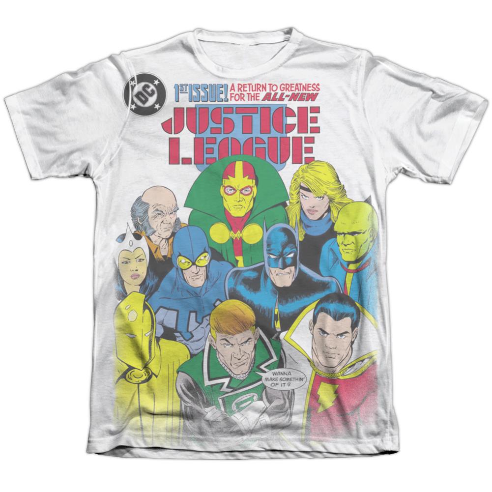 Justice League Of America Return To Greatness Men's Regular Fit Poly Cotton Short-Sleeve T-Shirt