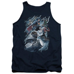 Justice League Of America Ride The Lightening Men's 18/1 Cotton Tank Top