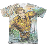 Justice League Of America Rough Seas Men's Regular Fit Poly Cotton Short-Sleeve T-Shirt