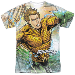 Justice League Of America Rough Seas Men's Regular Fit Polyester Short-Sleeve T-Shirt