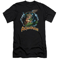 Justice League Of America Ruler Of The Seas Men's Ultra-Soft 30/1 Cotton Slim Short-Sleeve T-Shirt