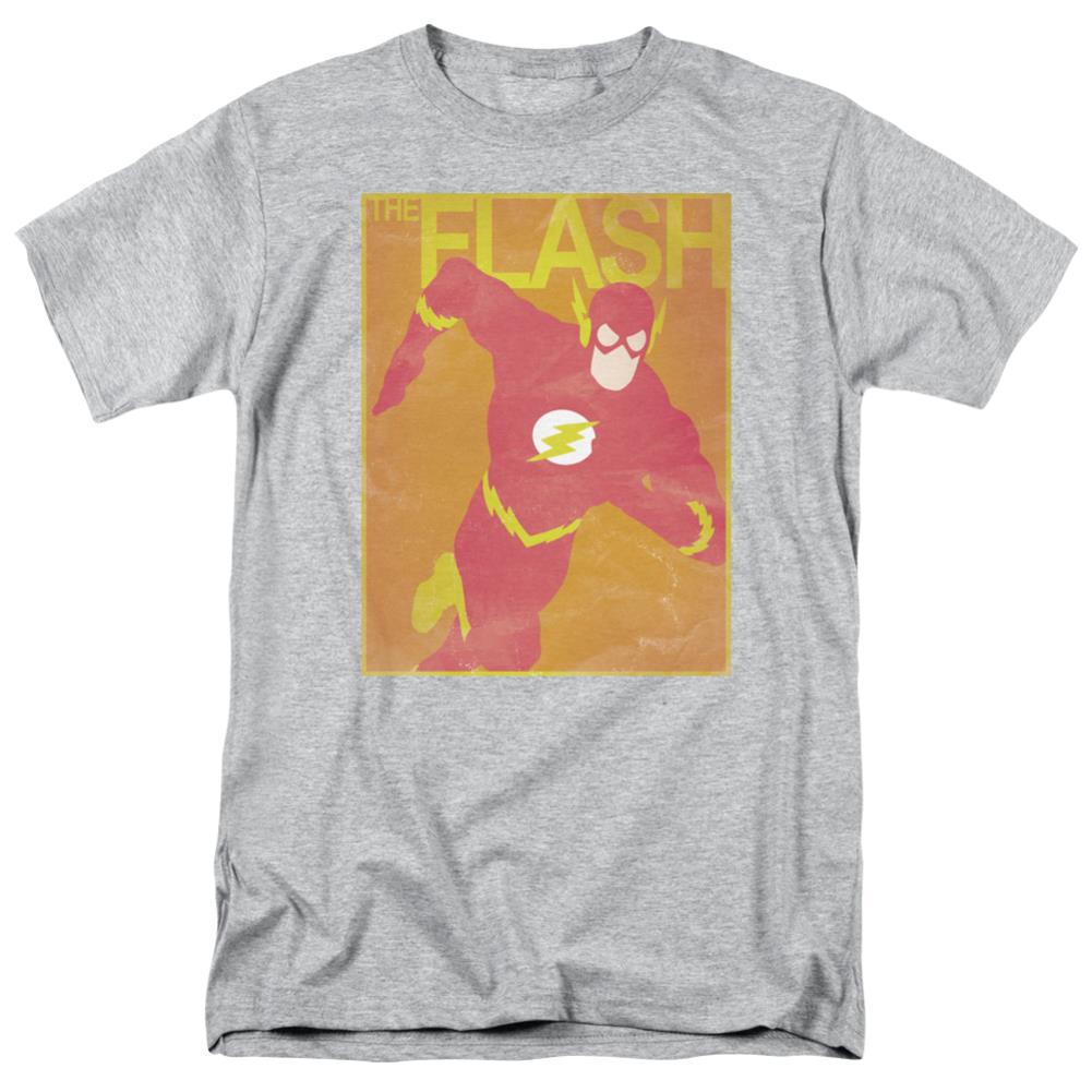 Justice League Of America Simple Flash Poster Men's 18/1 Cotton Short-Sleeve T-Shirt