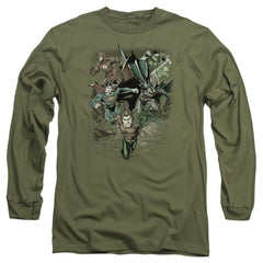 Justice League Of America Spacing Out Men's 18/1 Cotton Long-Sleeve T-Shirt