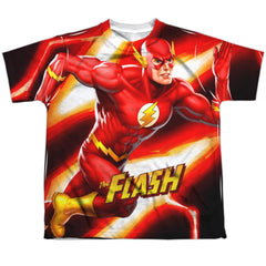 Justice League Of America Speed Bolt Youth Regular Fit Poly Short-Sleeve T-Shirt
