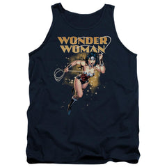 Justice League Of America Star Lasso Men's 18/1 Cotton Tank Top
