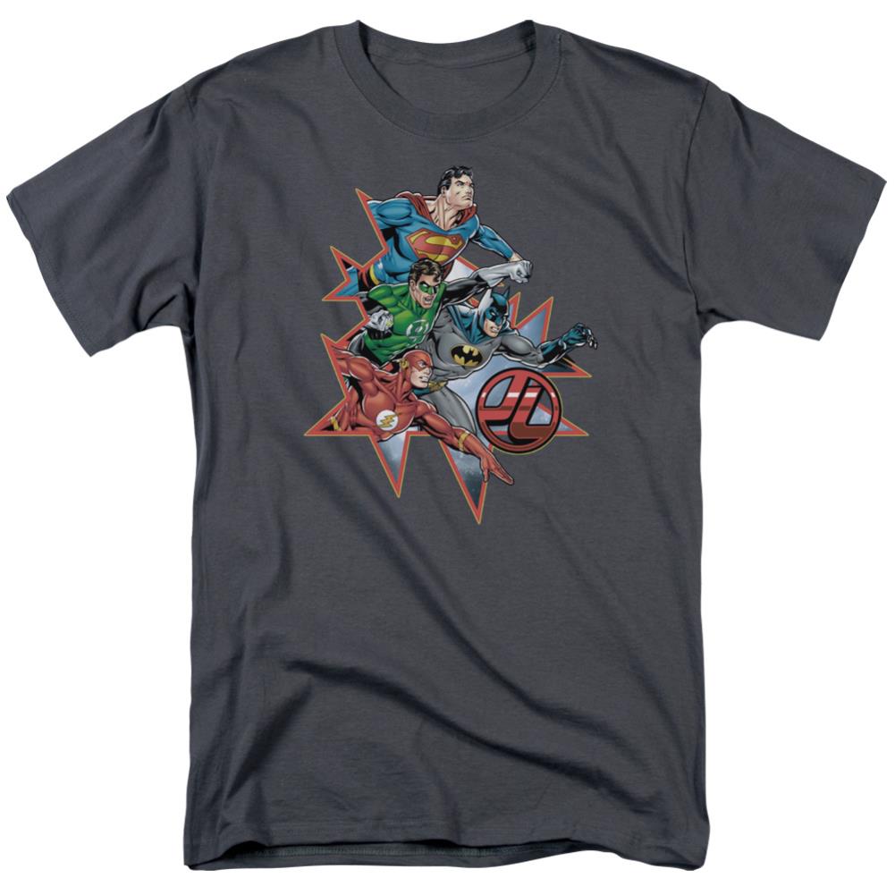 Justice League Of America Starburst Men's 18/1 Cotton Short-Sleeve T-Shirt