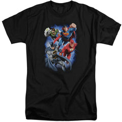 Justice League Of America Storm Makers Men's 18/1 Tall Cotton Short-Sleeve T-Shirt