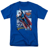 Justice League Of America Superman Panels Men's 18/1 Cotton Short-Sleeve T-Shirt
