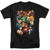 Justice League Of America The Leagues All Here Men's 18/1 Cotton Short-Sleeve T-Shirt