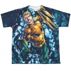 Justice League Of America Trident Youth Regular Fit Poly Short-Sleeve T-Shirt