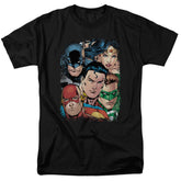 Justice League Of America Up Close And Personal Men's 18/1 Cotton Short-Sleeve T-Shirt