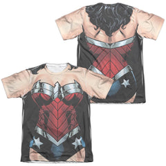 Justice League Of America Wonder 52 (Front/Back Print) Men's Regular Fit Poly Cotton Short-Sleeve T-Shirt