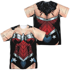 Justice League Of America Wonder 52 (Front/Back Print) Men's Regular Fit Polyester Short-Sleeve T-Shirt