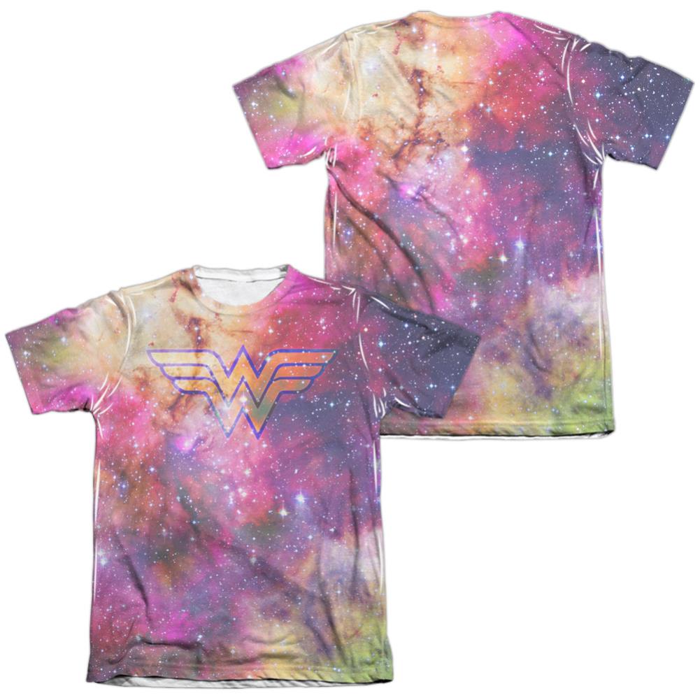 Justice League Of America Wonder Galaxy (Front/Back Print) Men's Regular Fit Poly Cotton Short-Sleeve T-Shirt