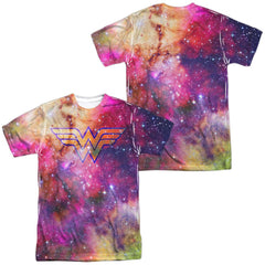 Justice League Of America Wonder Galaxy (Front/Back Print) Men's Regular Fit Polyester Short-Sleeve T-Shirt