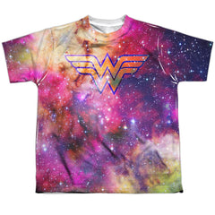 Justice League Of America Wonder Galaxy Youth Regular Fit Poly Short-Sleeve T-Shirt