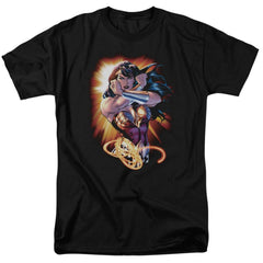 Justice League Of America Wonder Rays Men's 18/1 Cotton Short-Sleeve T-Shirt